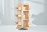 Revolving Solid Wood Bookcase