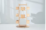 Revolving Solid Wood Bookcase