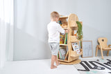 Revolving Solid Wood Bookcase