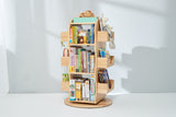 Revolving Solid Wood Bookcase